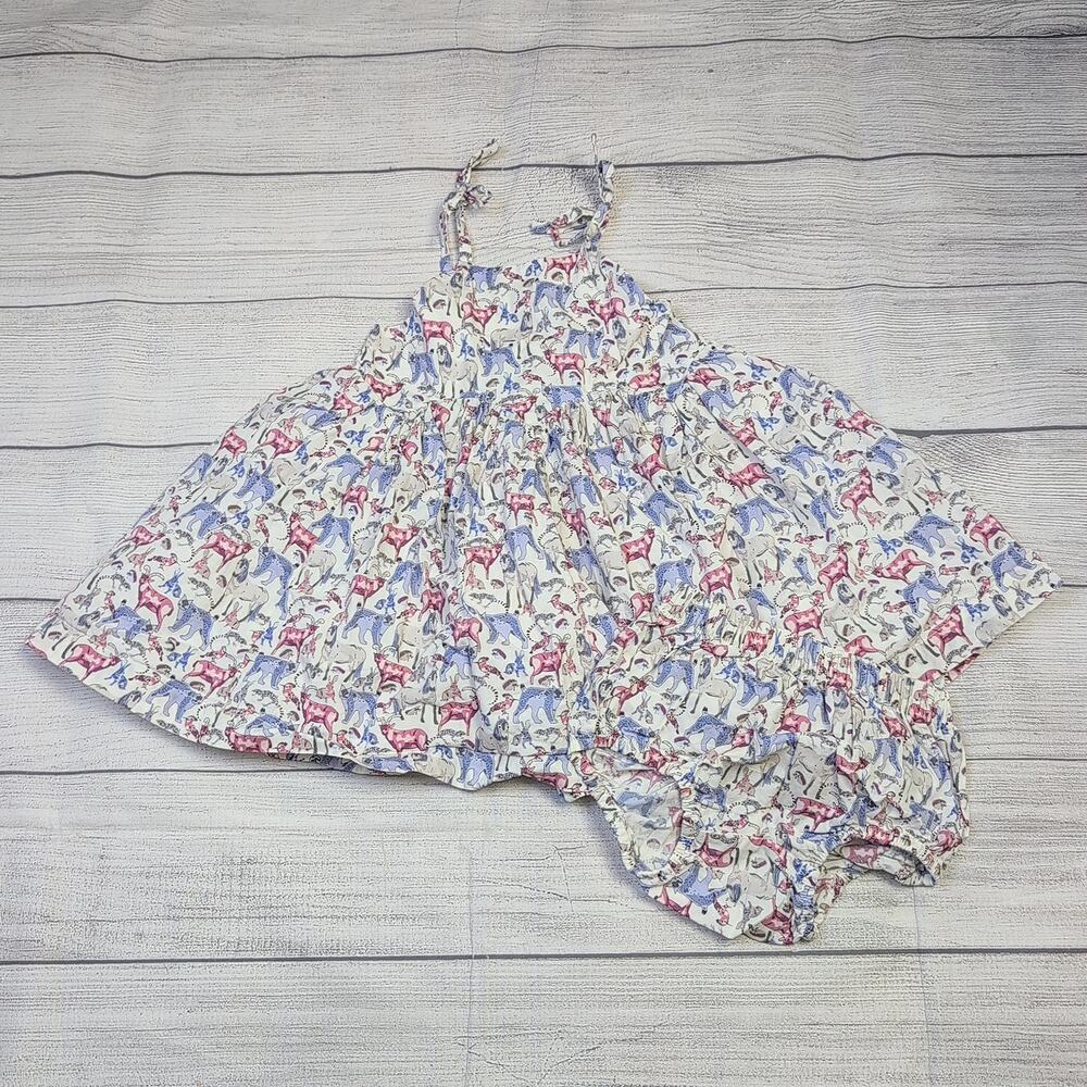 18/24m Tea Collection Animal Tie Shoulder Dress Set